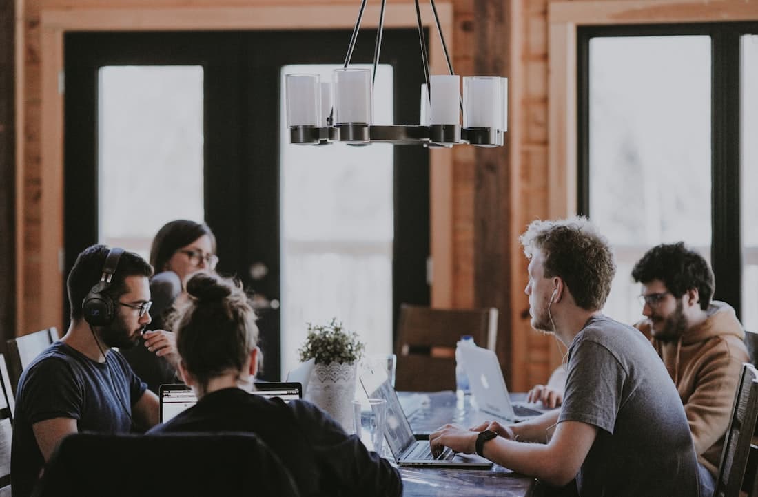 Partners in a working meeting